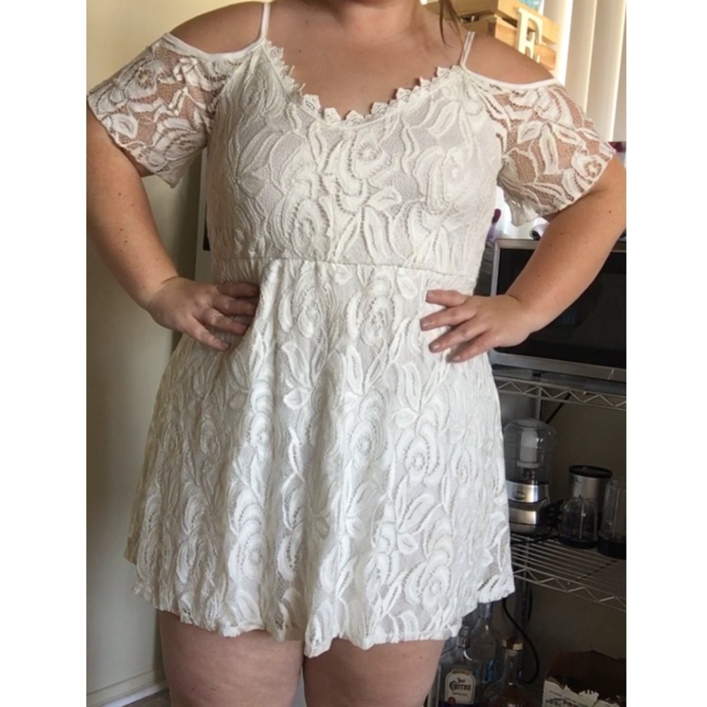 Full Lace White Dress - Perfect For Summer Outings